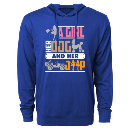 A Girl Her Dog Her Jp Pet Owner Oversized Lightweight Hoodie