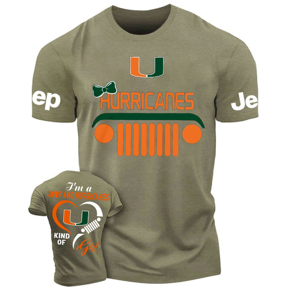 Miami Hurricanes Football Team Heart Jp Girl T-Shirt