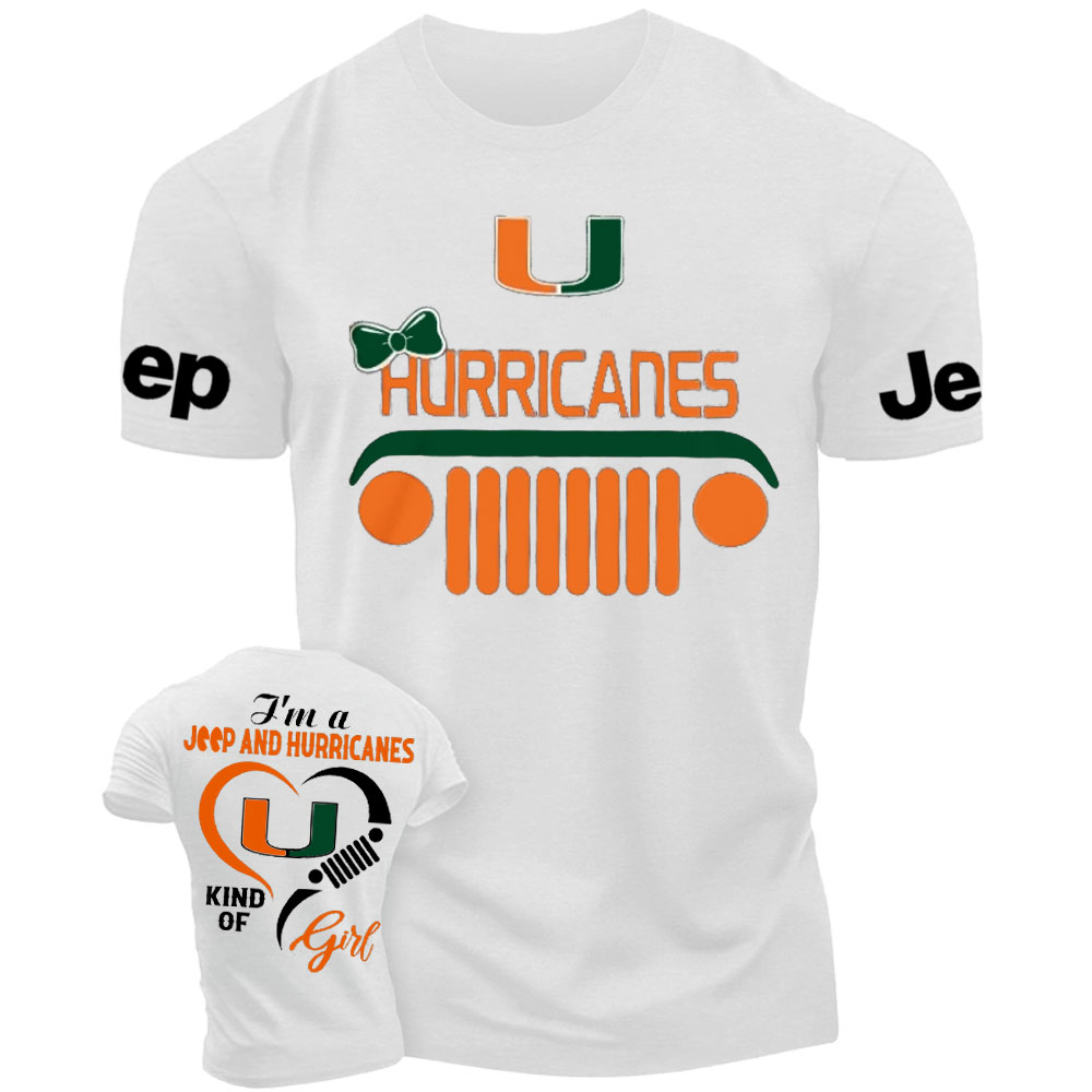 Miami Hurricanes Football Team Heart Jp Girl T-Shirt