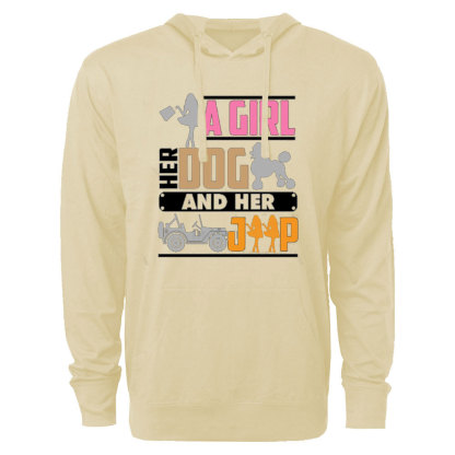 A Girl Her Dog Her Jp Pet Owner Oversized Lightweight Hoodie