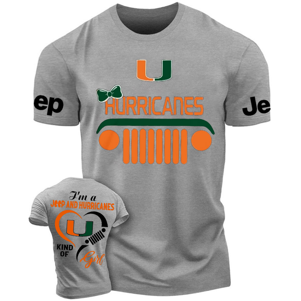 Miami Hurricanes Football Team Heart Jp Girl T-Shirt