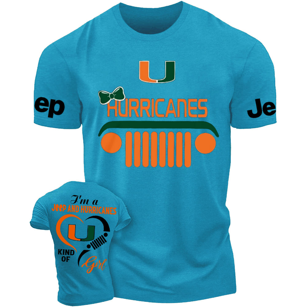 Miami Hurricanes Football Team Heart Jp Girl T-Shirt