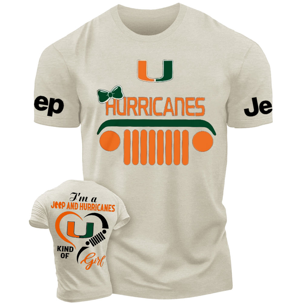 Miami Hurricanes Football Team Heart Jp Girl T-Shirt