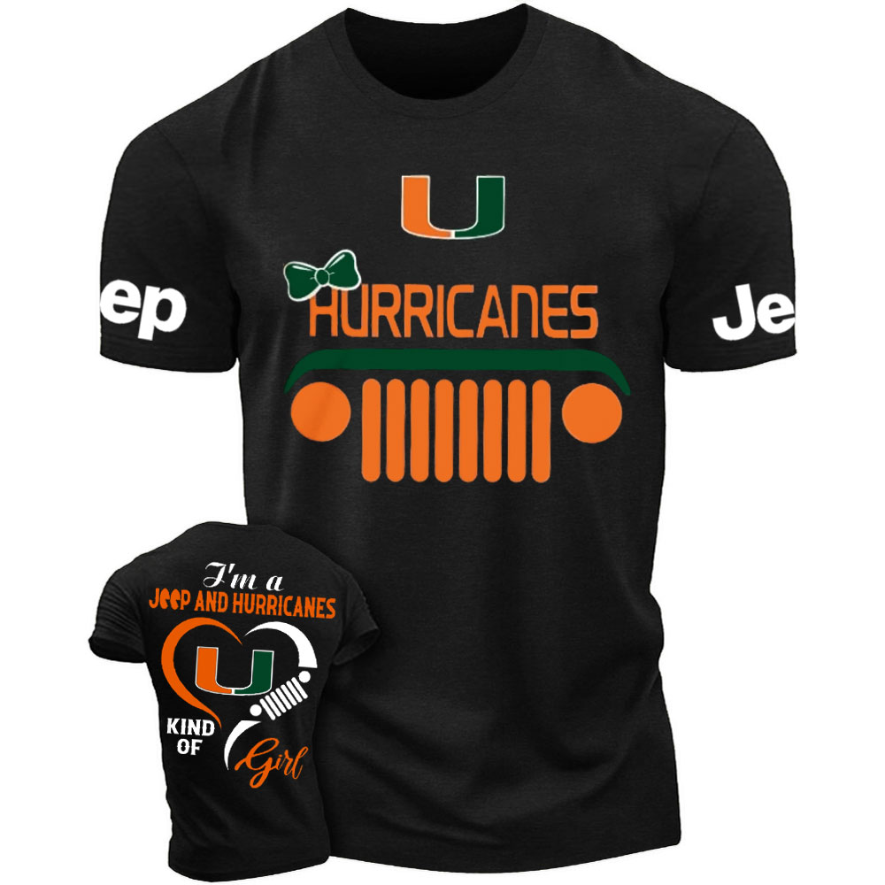 Miami Hurricanes Football Team Heart Jp Girl T-Shirt