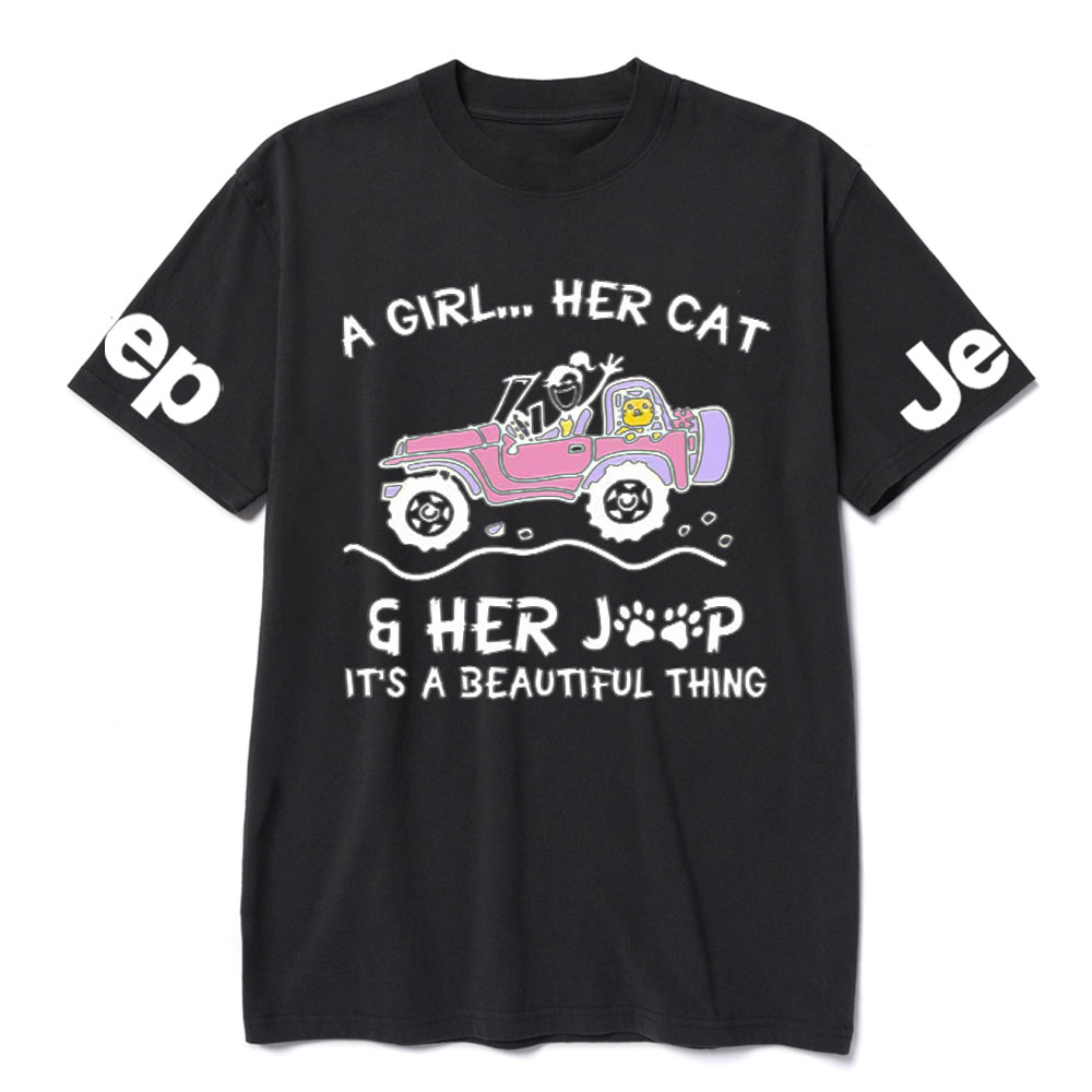 A Girl Her Cat And Her Jp It’s A Beautiful Thing T-Shirt