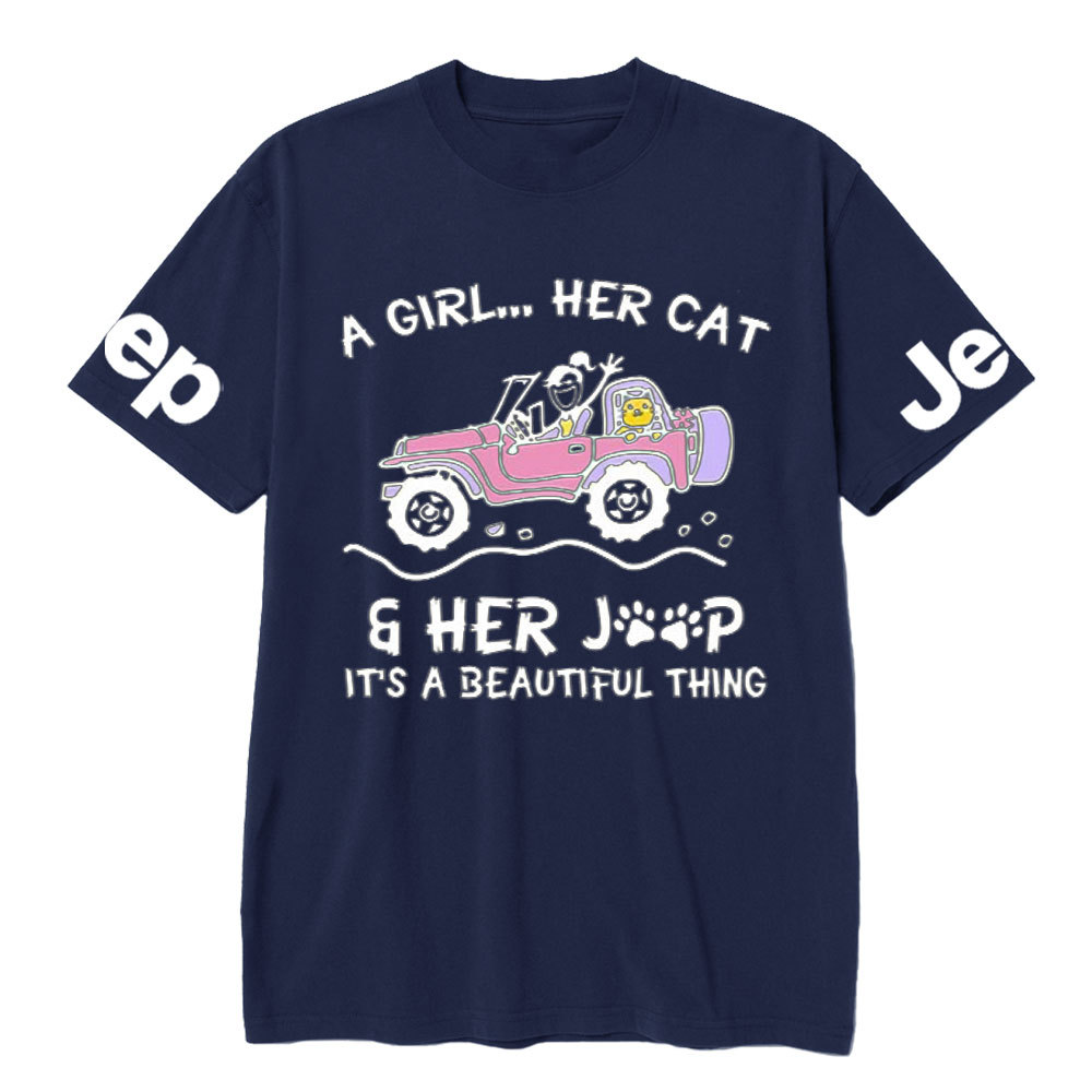 A Girl Her Cat And Her Jp It’s A Beautiful Thing T-Shirt