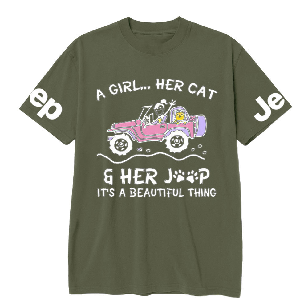 A Girl Her Cat And Her Jp It’s A Beautiful Thing T-Shirt