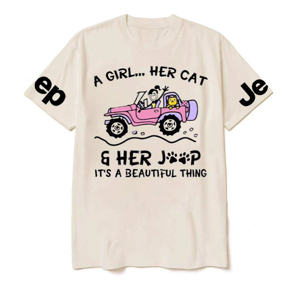 A Girl Her Cat And Her Jp It’s A Beautiful Thing T-Shirt