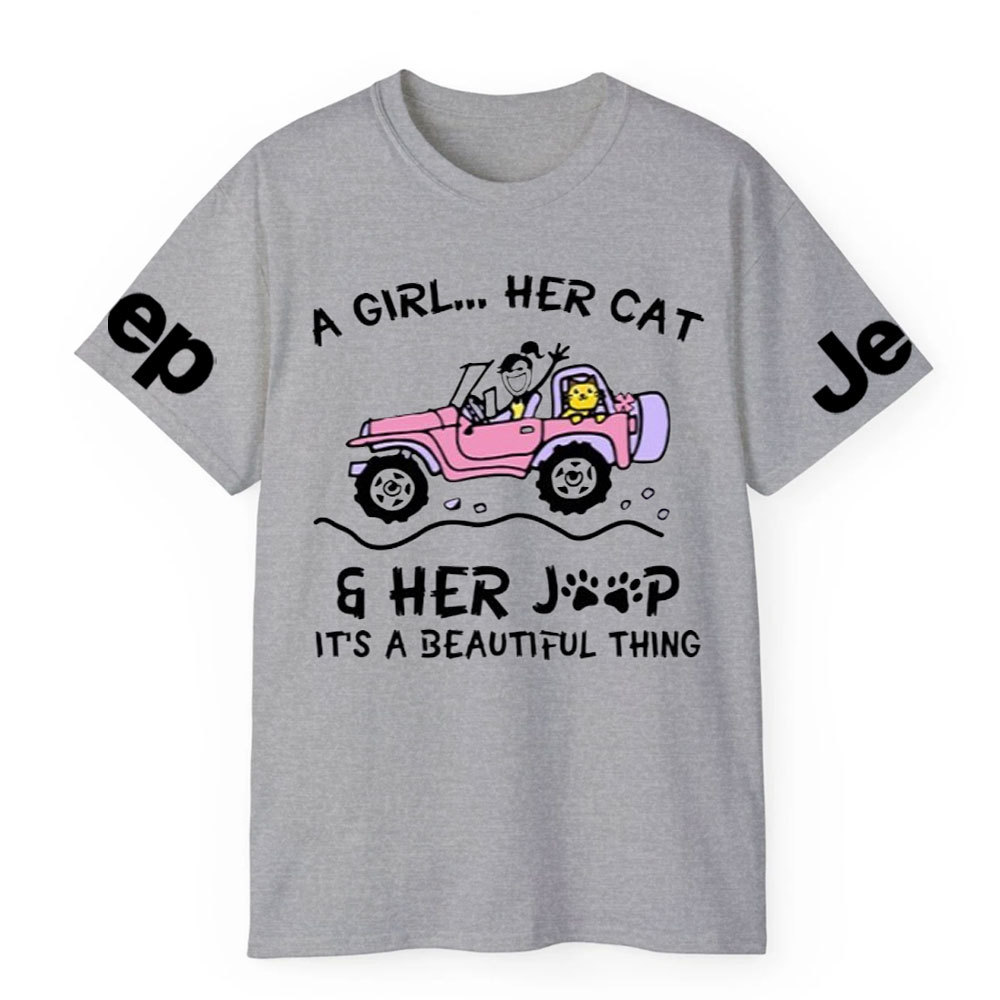 A Girl Her Cat And Her Jp It’s A Beautiful Thing T-Shirt