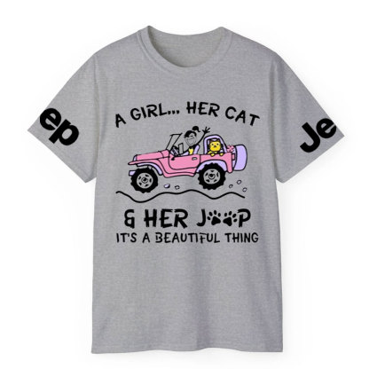 A Girl Her Cat And Her Jp It’s A Beautiful Thing T-Shirt