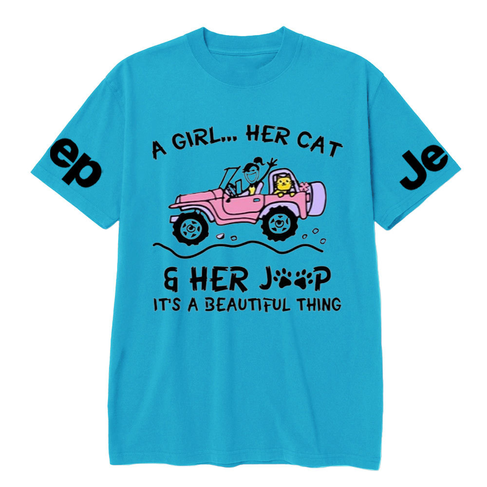 A Girl Her Cat And Her Jp It’s A Beautiful Thing T-Shirt