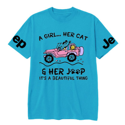 A Girl Her Cat And Her Jp It’s A Beautiful Thing T-Shirt