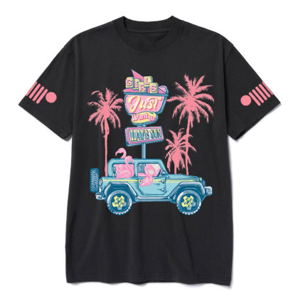 Flamingo Girls Just Want to Have Sun with Jp T-Shirt