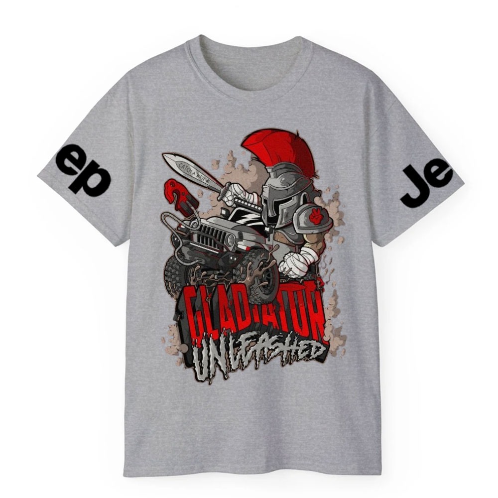 Jp Gladiator in a Cartoon Style T-shirt
