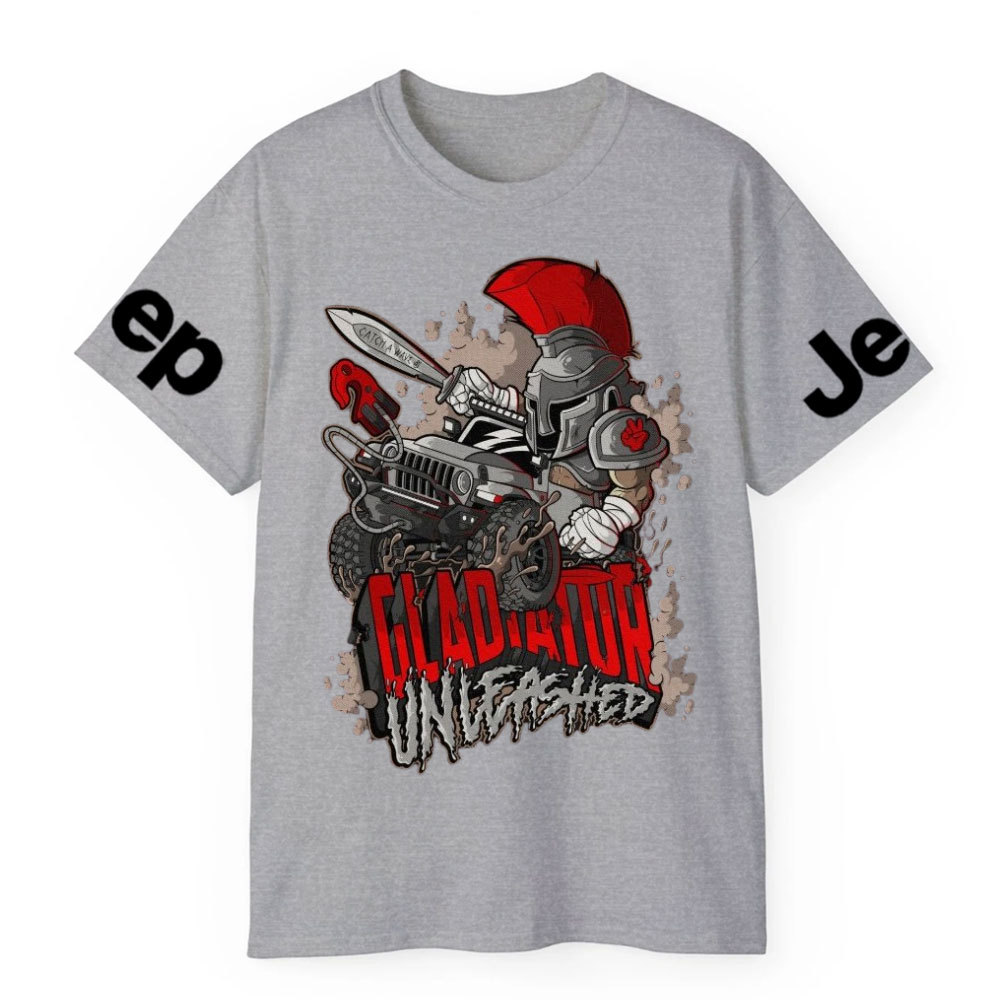 Jp Gladiator in a Cartoon Style T-shirt