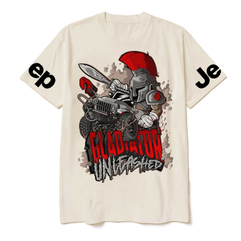Jp Gladiator in a Cartoon Style T-shirt