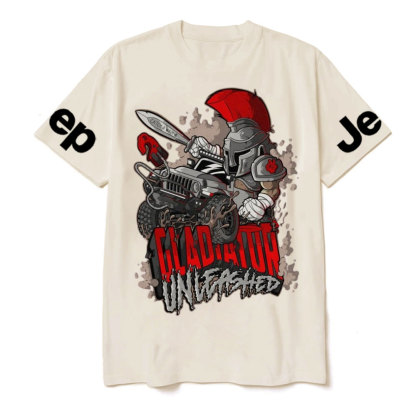 Jp Gladiator in a Cartoon Style T-shirt