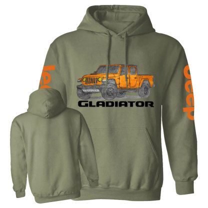 Jp Gladiator Orange Crayon Drawing Casual Hoodie
