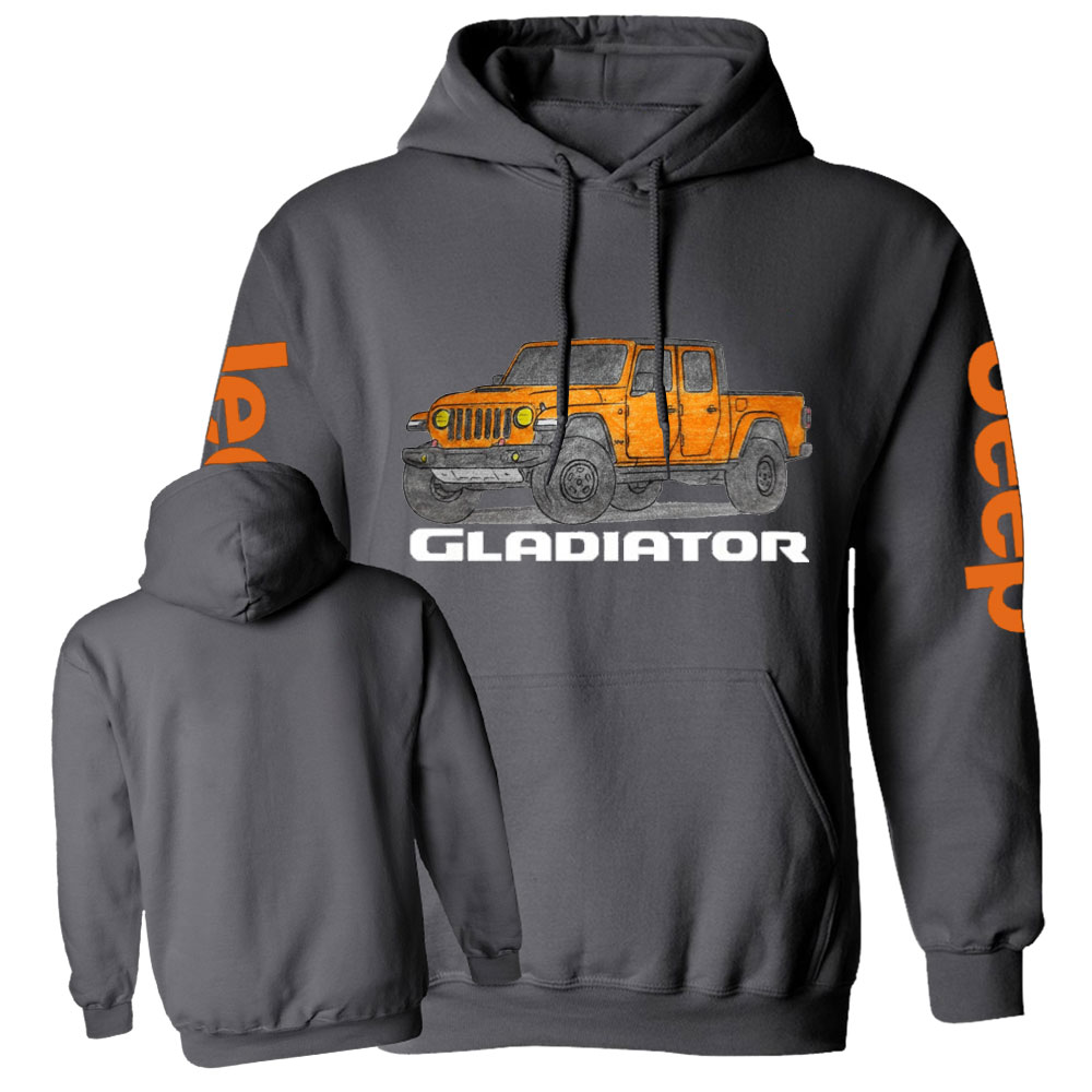 Jp Gladiator Orange Crayon Drawing Casual Hoodie