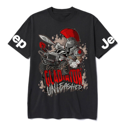 Jp Gladiator in a Cartoon Style T-shirt