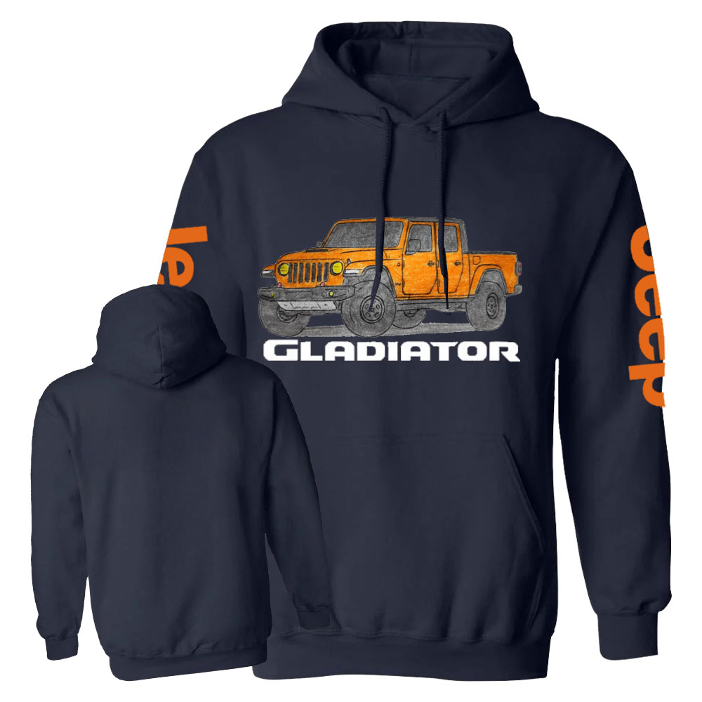 Jp Gladiator Orange Crayon Drawing Casual Hoodie
