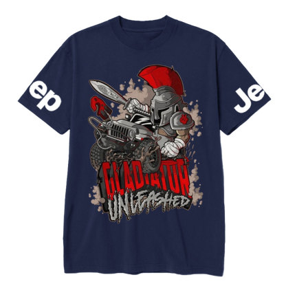 Jp Gladiator in a Cartoon Style T-shirt