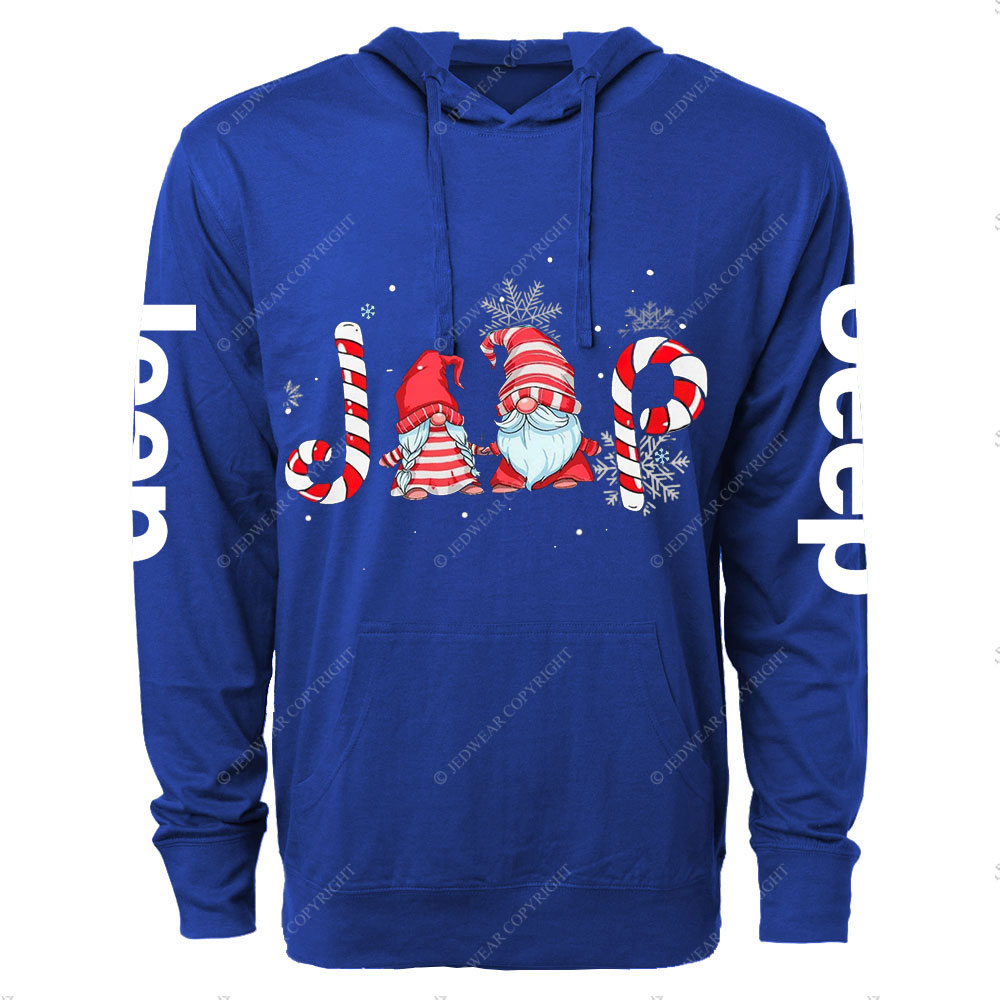 Christmas Gnomes Jp Snowflakes Oversized Lightweight Hoodie