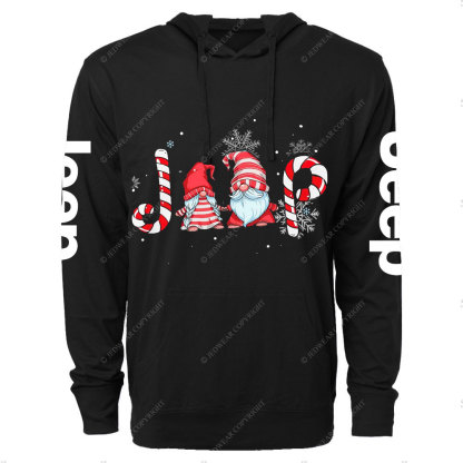 Christmas Gnomes Jp Snowflakes Oversized Lightweight Hoodie
