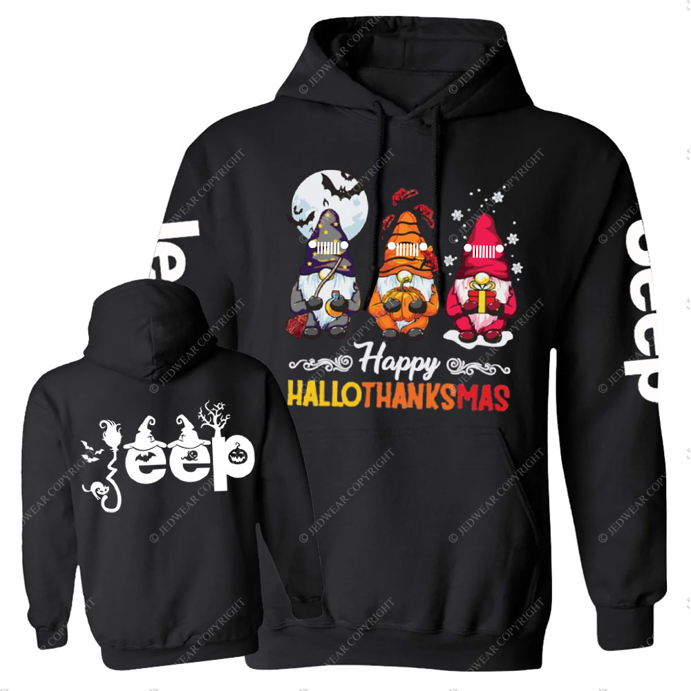 Happy Hallothanksmas Gnomes Magical Jp Casual Hoodie