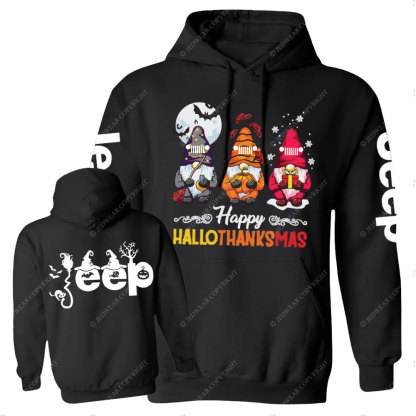 Happy Hallothanksmas Gnomes Magical Jp Casual Hoodie