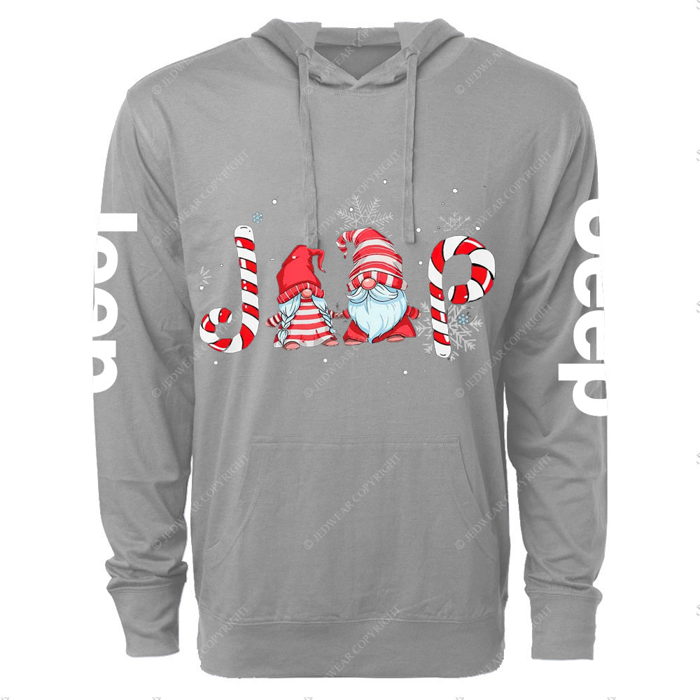 Christmas Gnomes Jp Snowflakes Oversized Lightweight Hoodie