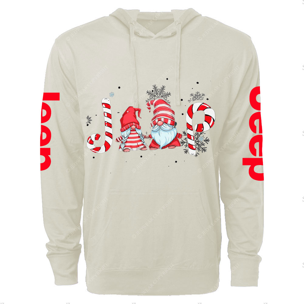 Christmas Gnomes Jp Snowflakes Oversized Lightweight Hoodie