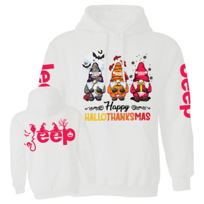 Happy Hallothanksmas Gnomes Magical Jp Casual Hoodie