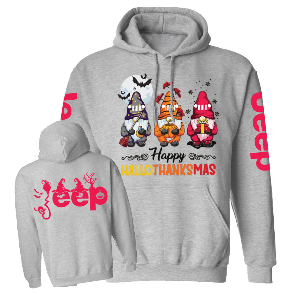 Happy Hallothanksmas Gnomes Magical Jp Casual Hoodie