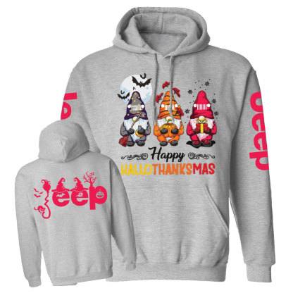 Happy Hallothanksmas Gnomes Magical Jp Casual Hoodie