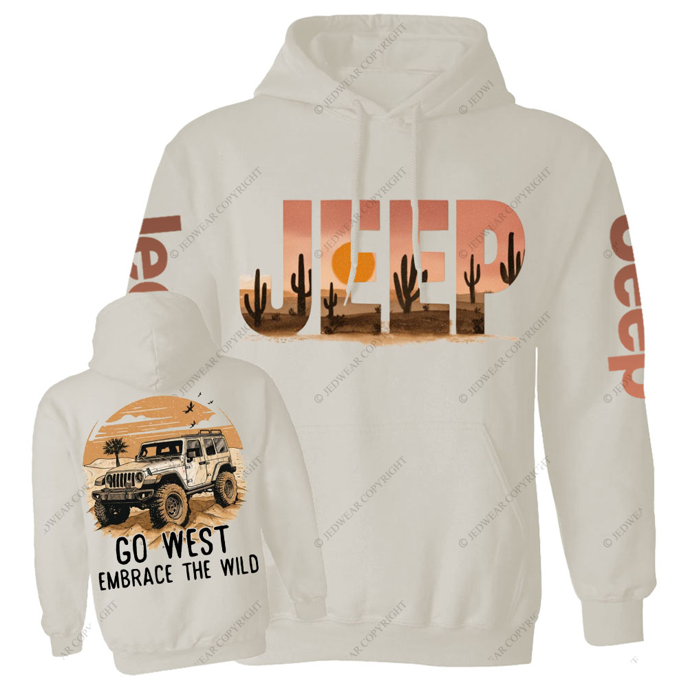Jp Go West, Embrace the Wild Casual Hoodie