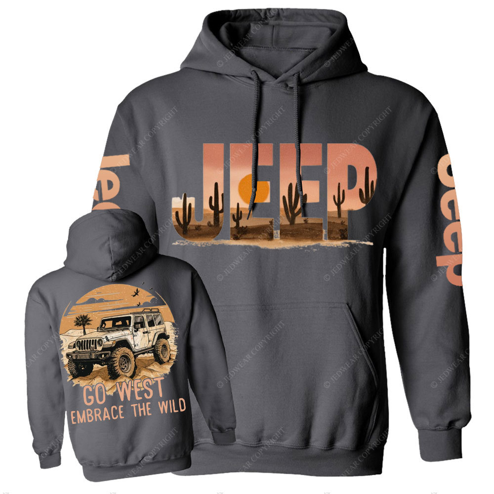Jp Go West, Embrace the Wild Casual Hoodie