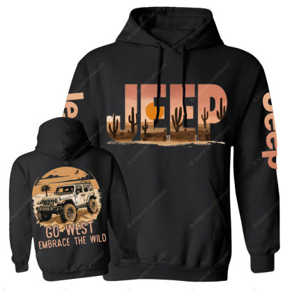 Jp Go West, Embrace the Wild Casual Hoodie
