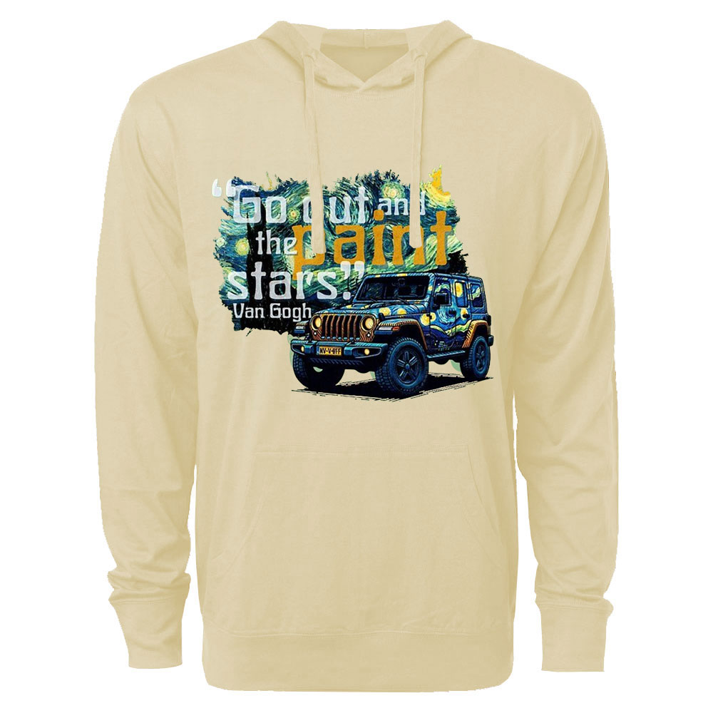 Go Out and Paint Stars with Jp Oversized Lightweight Hoodie