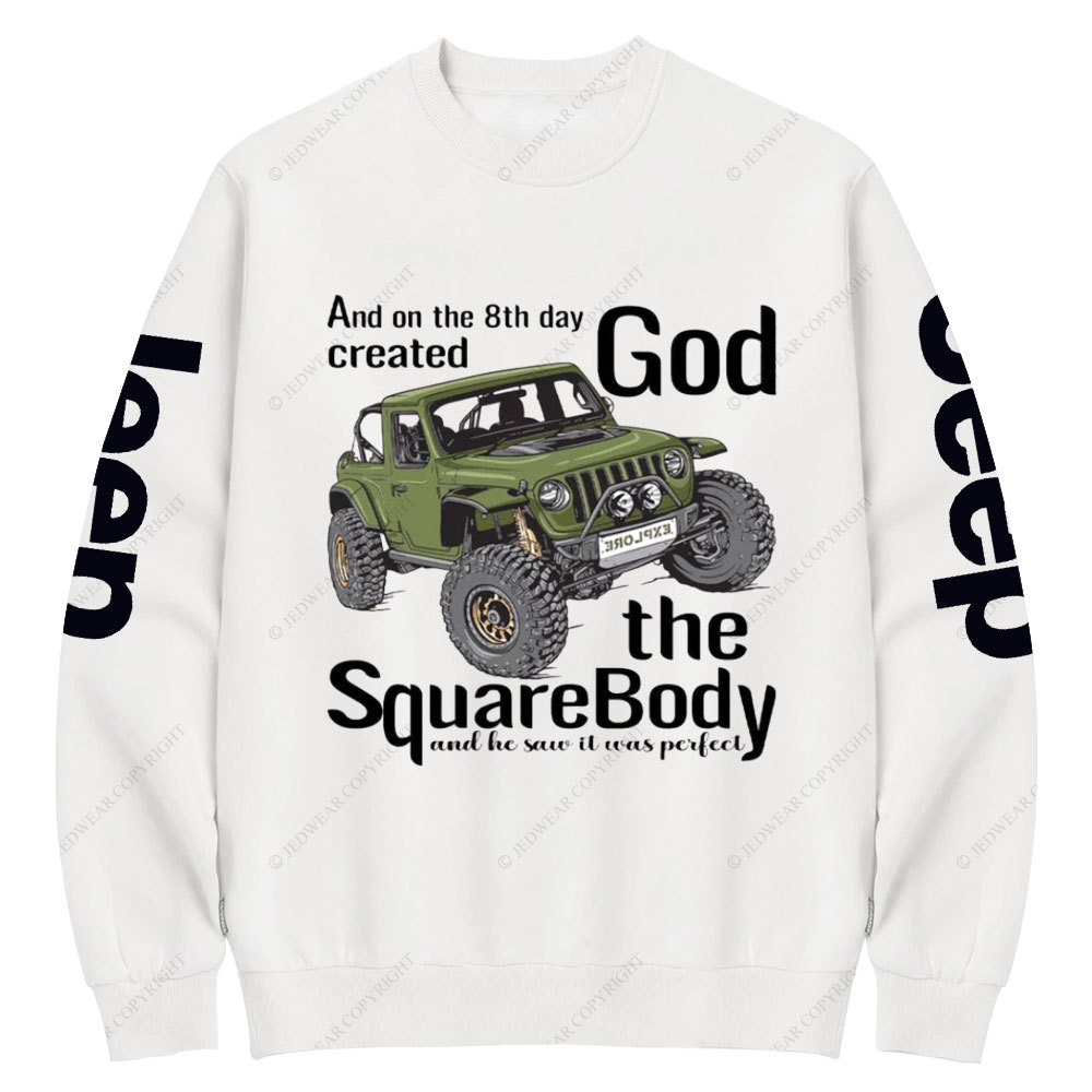 8th Day God Created SquareBody Jp Crew Neck Sweatshirt