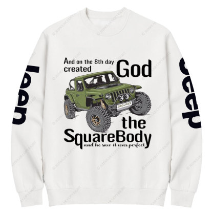 8th Day God Created SquareBody Jp Crew Neck Sweatshirt