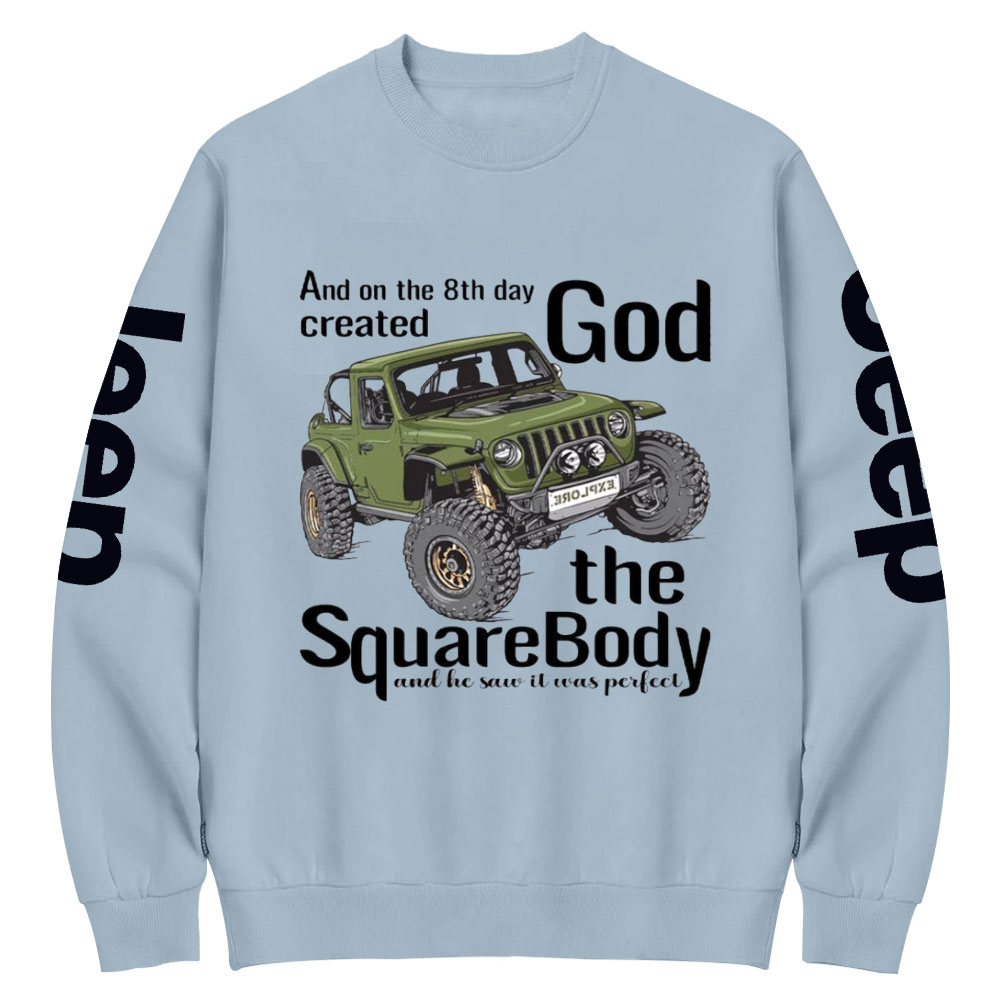 8th Day God Created SquareBody Jp Crew Neck Sweatshirt