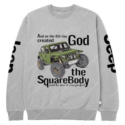 8th Day God Created SquareBody Jp Crew Neck Sweatshirt