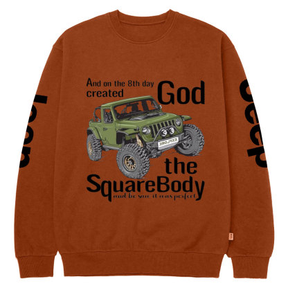 8th Day God Created SquareBody Jp Crew Neck Sweatshirt