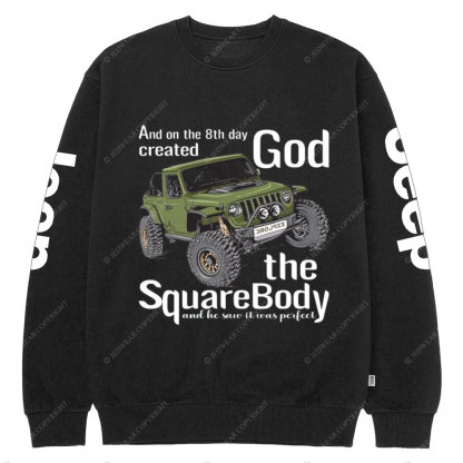 8th Day God Created SquareBody Jp Crew Neck Sweatshirt