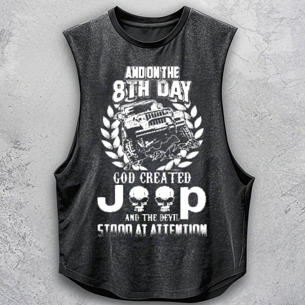 God Created Jp The Devil Stood at Attention Men's Tank