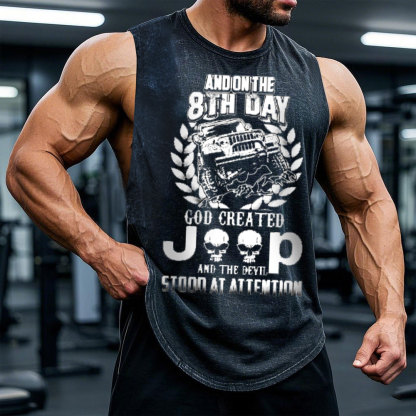 God Created Jp The Devil Stood at Attention Men's Tank