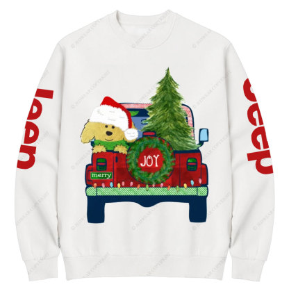 Cute Golden Doodle Dog Christmas Jp Crew Neck Sweatshirt