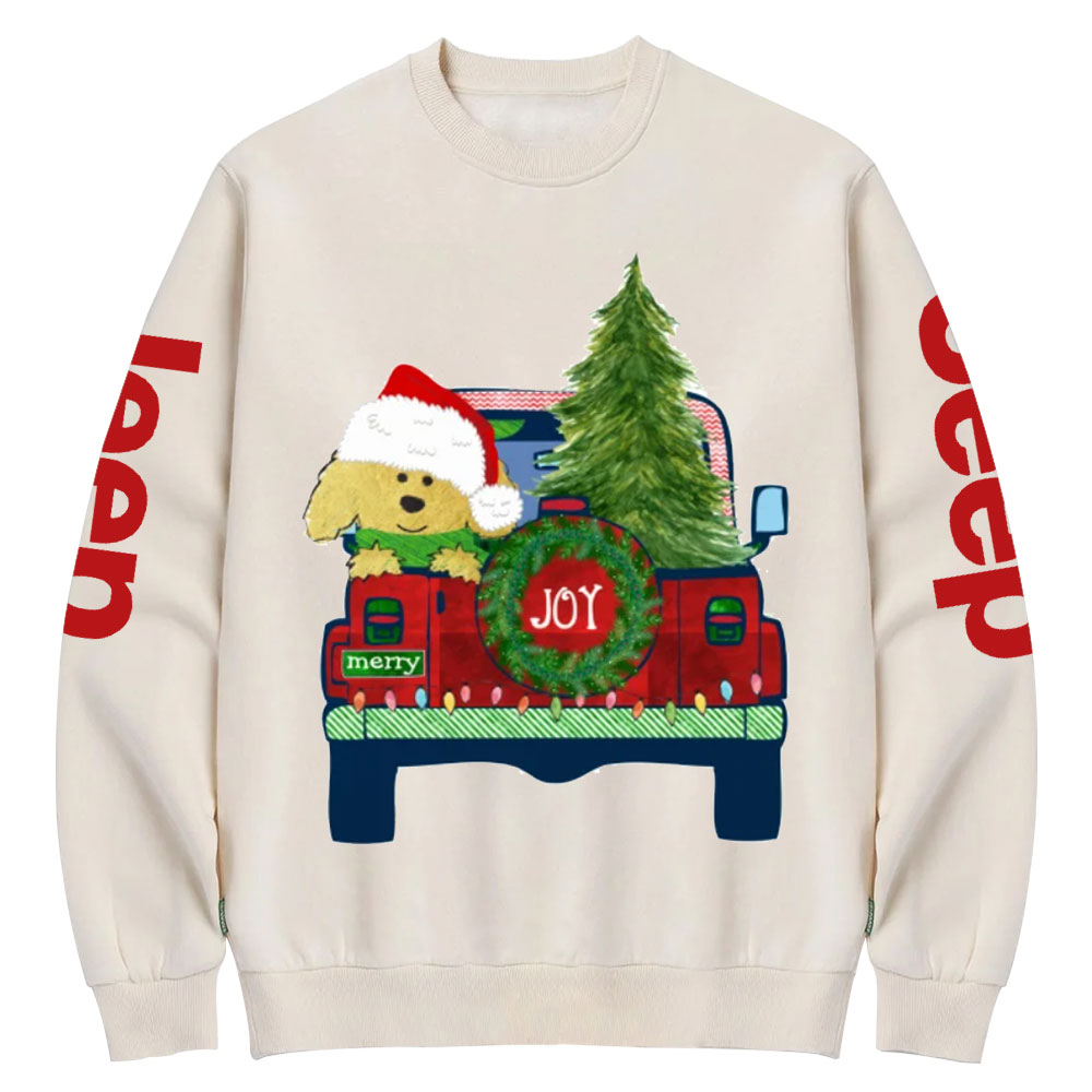 Cute Golden Doodle Dog Christmas Jp Crew Neck Sweatshirt