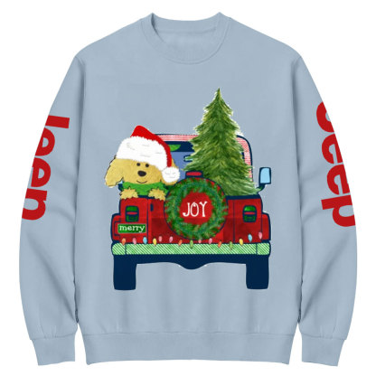 Cute Golden Doodle Dog Christmas Jp Crew Neck Sweatshirt